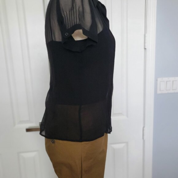 ALFANI - Sheer Button Down Top with Cami Small - Picture 9 of 16